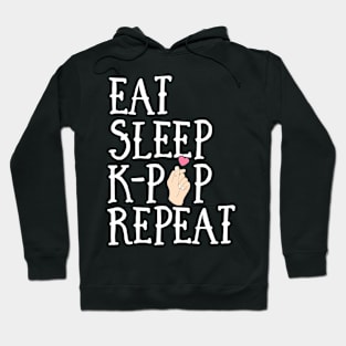 Eat Sleep K-Pop Repeat Kids Cute Korean KPop Merchandise Hoodie